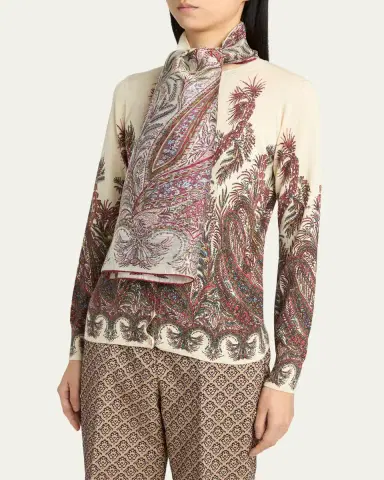 Etro Paisley-Print Silk-Blend Scarf | Thumbnail 3 Etro Paisley-Print Silk-Blend Scarf | Thumbnail 3