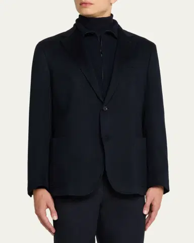 ZEGNA Men's Oasi Cashmere Detachable-Bib Jacket | Thumbnail 4 ZEGNA Men's Oasi Cashmere Detachable-Bib Jacket | Thumbnail 4
