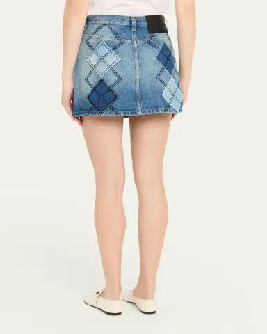 Marc Jacobs Argyle Patchwork Denim Mini Skirt | Thumbnail 3 Marc Jacobs Argyle Patchwork Denim Mini Skirt | Thumbnail 3