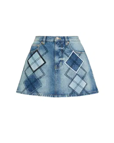 Marc Jacobs Argyle Patchwork Denim Mini Skirt | Thumbnail 1 Marc Jacobs Argyle Patchwork Denim Mini Skirt | Thumbnail 1