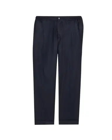 KNT Men's Wool Stretch Pleated Drawstring Trousers | Thumbnail 1 KNT Men's Wool Stretch Pleated Drawstring Trousers | Thumbnail 1