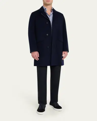 Sease Men's Drone Wool and Cashmere Dust Coat | Thumbnail 2 Sease Men's Drone Wool and Cashmere Dust Coat | Thumbnail 2