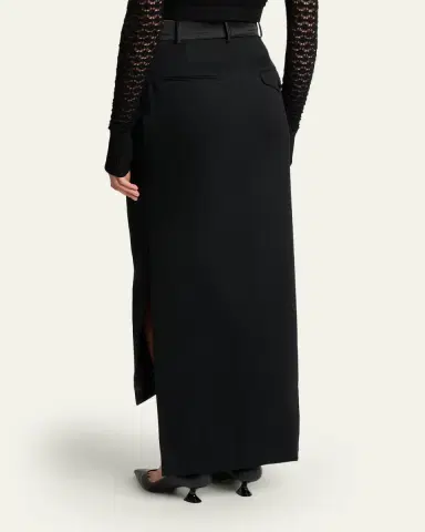 Lanvin Tailored Wool High-Low Skirt | Thumbnail 3 Lanvin Tailored Wool High-Low Skirt | Thumbnail 3