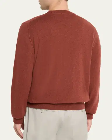 Massimo Alba Men's Soft Cashmere Crewneck Sweater | Thumbnail 3 Massimo Alba Men's Soft Cashmere Crewneck Sweater | Thumbnail 3