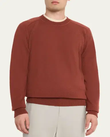 Massimo Alba Men's Soft Cashmere Crewneck Sweater | Thumbnail 4 Massimo Alba Men's Soft Cashmere Crewneck Sweater | Thumbnail 4