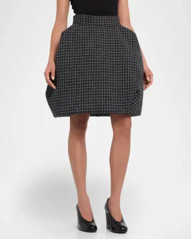 Marc Jacobs Runway Windowpane Check Padded Bubble Skirt | Thumbnail 8 Marc Jacobs Runway Windowpane Check Padded Bubble Skirt | Thumbnail 8