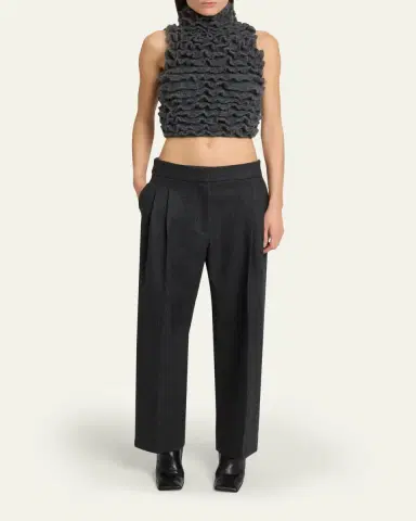 Alaïa Tiered Ruffle Knit Blouse | Thumbnail 2 Alaïa Tiered Ruffle Knit Blouse | Thumbnail 2