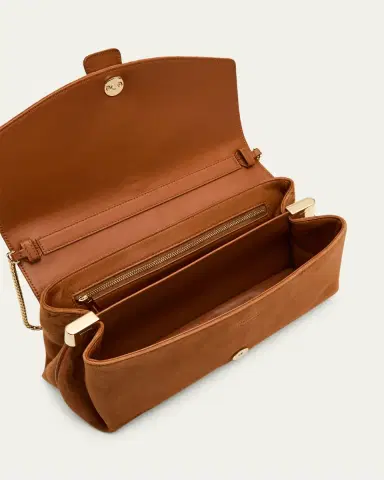 Ferragamo Suede Gancio Buckle Shoulder Bag | Thumbnail 4 Ferragamo Suede Gancio Buckle Shoulder Bag | Thumbnail 4