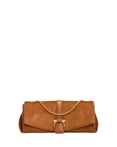 Ferragamo Suede Gancio Buckle Shoulder Bag | Thumbnail 1 Ferragamo Suede Gancio Buckle Shoulder Bag | Thumbnail 1