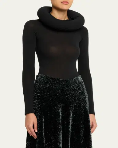 ALAÏA Circle Padded Hooded Bodysuit | Thumbnail 4 ALAÏA Circle Padded Hooded Bodysuit | Thumbnail 4