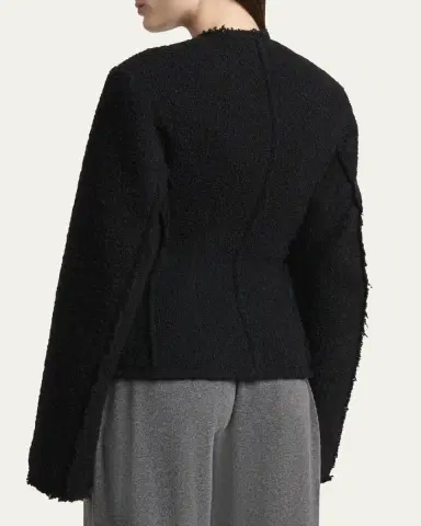 Lanvin Fringed Collarless Boucle Jacket | Thumbnail 3 Lanvin Fringed Collarless Boucle Jacket | Thumbnail 3