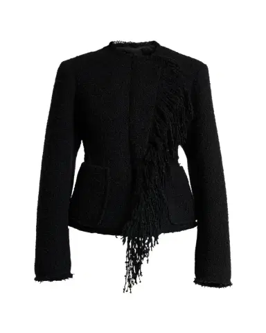 Lanvin Fringed Collarless Boucle Jacket | Thumbnail 1 Lanvin Fringed Collarless Boucle Jacket | Thumbnail 1