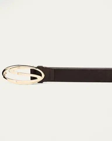 Santoni Men's Oval S-Logo Cuttable Leather Belt | Thumbnail 2 Santoni Men's Oval S-Logo Cuttable Leather Belt | Thumbnail 2