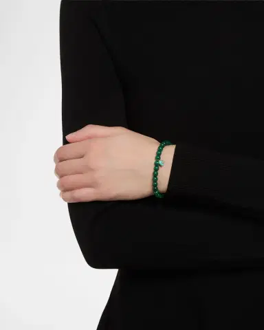 Sydney Evan 14K Diamond Marquise Turquoise Heart on Malachite Bracelet | Thumbnail 5 Sydney Evan 14K Diamond Marquise Turquoise Heart on Malachite Bracelet | Thumbnail 5