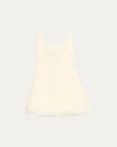 McQueen Square-Neck Ruffle Kickback Mini Corset Dress | Thumbnail 1 McQueen Square-Neck Ruffle Kickback Mini Corset Dress | Thumbnail 1