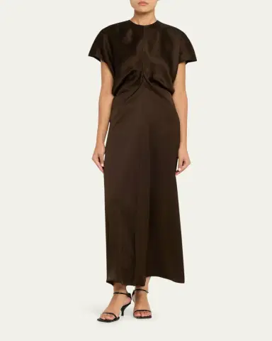 Toteme Slouch Waist Satin Maxi Dress | Thumbnail 2 Toteme Slouch Waist Satin Maxi Dress | Thumbnail 2