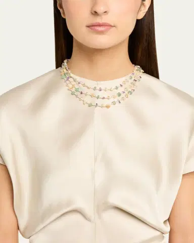 ben-amun Colorful and Pearly 3-Row Necklace | Thumbnail 2 ben-amun Colorful and Pearly 3-Row Necklace | Thumbnail 2