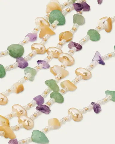 ben-amun Colorful and Pearly 3-Row Necklace | Thumbnail 3 ben-amun Colorful and Pearly 3-Row Necklace | Thumbnail 3
