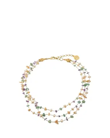 ben-amun Colorful and Pearly 3-Row Necklace | Thumbnail 1 ben-amun Colorful and Pearly 3-Row Necklace | Thumbnail 1
