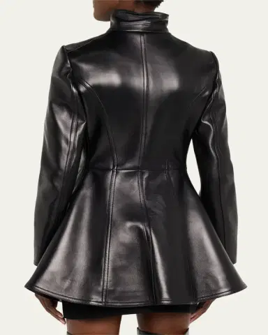 McQueen Leather Single-Breasted Cutaway Jacket | Thumbnail 3 McQueen Leather Single-Breasted Cutaway Jacket | Thumbnail 3