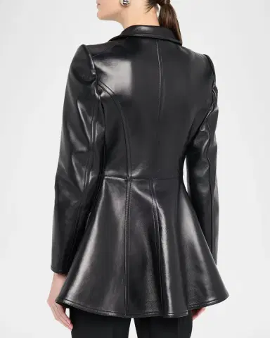 McQueen Leather Single-Breasted Cutaway Jacket | Thumbnail 7 McQueen Leather Single-Breasted Cutaway Jacket | Thumbnail 7
