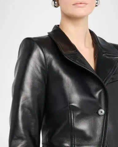 McQueen Leather Single-Breasted Cutaway Jacket | Thumbnail 10 McQueen Leather Single-Breasted Cutaway Jacket | Thumbnail 10
