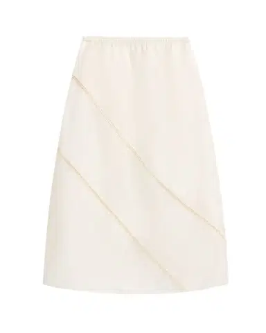Diotima Tobago Lattice-Inset Silk Midi Skirt | Thumbnail 1 Diotima Tobago Lattice-Inset Silk Midi Skirt | Thumbnail 1