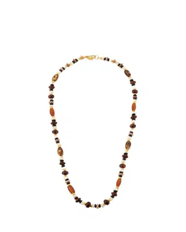 Ben-Amun Long Beaded Necklace, Brown | Thumbnail 1 Ben-Amun Long Beaded Necklace, Brown | Thumbnail 1