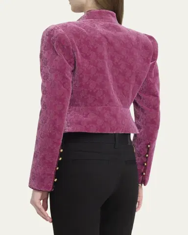 Chloé Floral Velvet Top Coat | Thumbnail 3 Chloé Floral Velvet Top Coat | Thumbnail 3