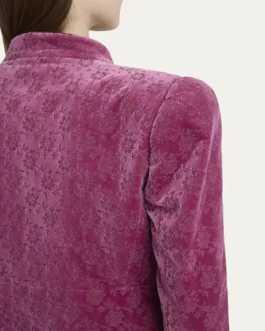 Chloé Floral Velvet Top Coat | Thumbnail 5 Chloé Floral Velvet Top Coat | Thumbnail 5