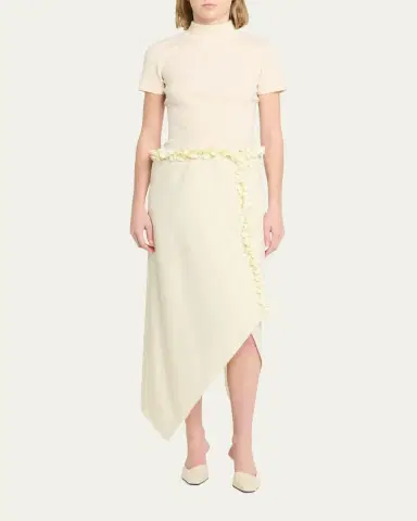 Diotima Darliston Embellished Asymmetric Linen Midi Skirt | Thumbnail 2 Diotima Darliston Embellished Asymmetric Linen Midi Skirt | Thumbnail 2
