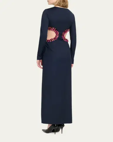 Diotima Helm Embellished Cutout Long-Sleeve Maxi Dress | Thumbnail 3 Diotima Helm Embellished Cutout Long-Sleeve Maxi Dress | Thumbnail 3