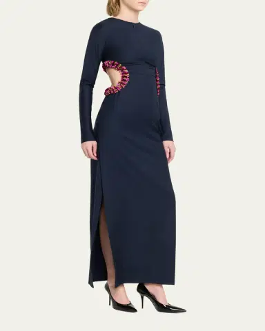 Diotima Helm Embellished Cutout Long-Sleeve Maxi Dress | Thumbnail 4 Diotima Helm Embellished Cutout Long-Sleeve Maxi Dress | Thumbnail 4