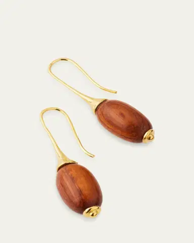 Ben-Amun Wooden Drop Earrings | Thumbnail 3 Ben-Amun Wooden Drop Earrings | Thumbnail 3