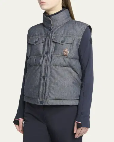 Moncler Grenoble Knysna Denim Down Vest | Thumbnail 4 Moncler Grenoble Knysna Denim Down Vest | Thumbnail 4