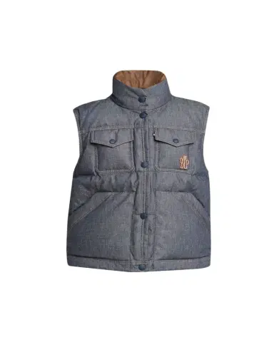 Moncler Grenoble Knysna Denim Down Vest | Thumbnail 1 Moncler Grenoble Knysna Denim Down Vest | Thumbnail 1