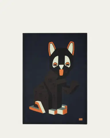 Loewe x Louis Wain Futurist Cats Wool Blanket, 55" x 80" | Thumbnail 2 Loewe x Louis Wain Futurist Cats Wool Blanket, 55" x 80" | Thumbnail 2
