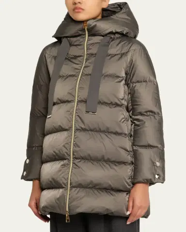 HERNO Ultralight Nylon A-Shape Hooded Down Jacket | Thumbnail 4 HERNO Ultralight Nylon A-Shape Hooded Down Jacket | Thumbnail 4