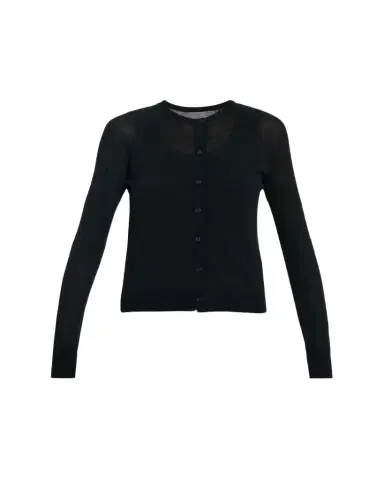 Alaïa Double Layered Wool Crewneck Cardigan | Thumbnail 1 Alaïa Double Layered Wool Crewneck Cardigan | Thumbnail 1