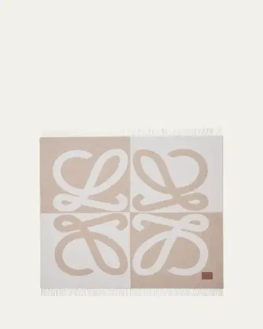 LOEWE Anagram Wool/Cashmere Blanket, 55" Square | Thumbnail 2 LOEWE Anagram Wool/Cashmere Blanket, 55" Square | Thumbnail 2