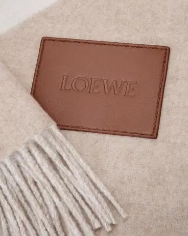 LOEWE Anagram Wool/Cashmere Blanket, 55" Square | Thumbnail 3 LOEWE Anagram Wool/Cashmere Blanket, 55" Square | Thumbnail 3