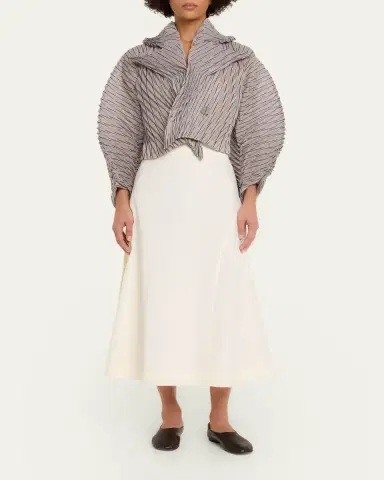 Issey Miyake Stripes Sculpted Crop Jacket | Thumbnail 2 Issey Miyake Stripes Sculpted Crop Jacket | Thumbnail 2