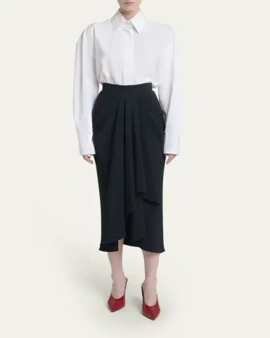 Givenchy Draped Front Midi Skirt | Thumbnail 2 Givenchy Draped Front Midi Skirt | Thumbnail 2