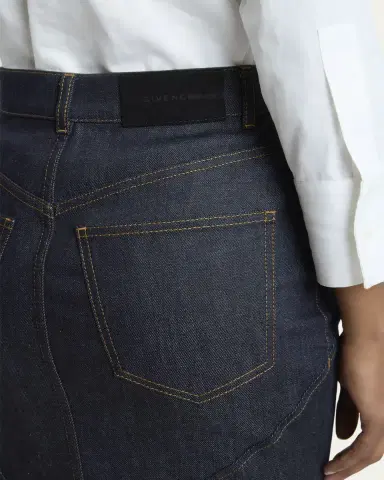 Givenchy Denim Kick-Pleat Midi Skirt | Thumbnail 5 Givenchy Denim Kick-Pleat Midi Skirt | Thumbnail 5