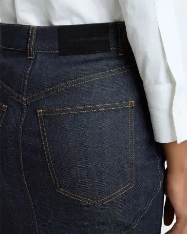 Givenchy Denim Kick-Pleat Midi Skirt | Thumbnail 9 Givenchy Denim Kick-Pleat Midi Skirt | Thumbnail 9