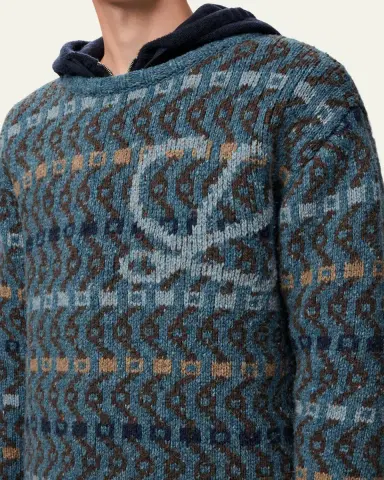 LOEWE Men's L-Monogram Intarsia Knit Crewneck Sweater | Thumbnail 5 LOEWE Men's L-Monogram Intarsia Knit Crewneck Sweater | Thumbnail 5