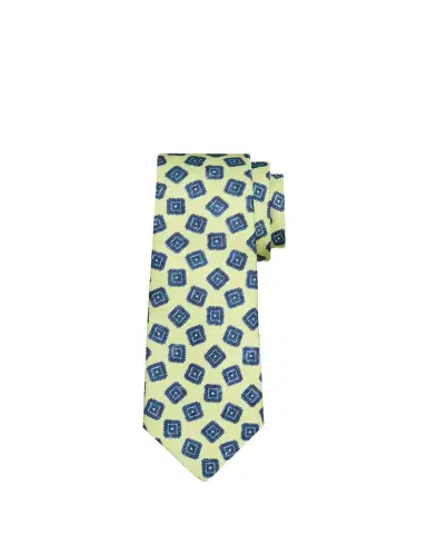 Kiton Men's Square Medallion Silk Tie | Thumbnail 1 Kiton Men's Square Medallion Silk Tie | Thumbnail 1