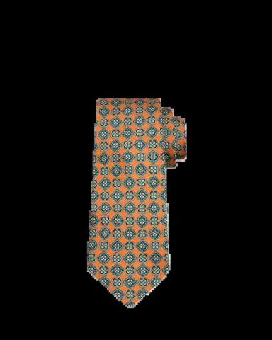 Kiton Men's Medallion Silk 7-Fold Tie | Thumbnail 2 Kiton Men's Medallion Silk 7-Fold Tie | Thumbnail 2