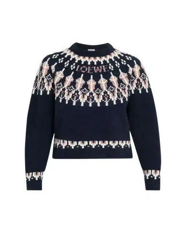Loewe Wool-Blend Fair Isle Sweater | Thumbnail 1 Loewe Wool-Blend Fair Isle Sweater | Thumbnail 1