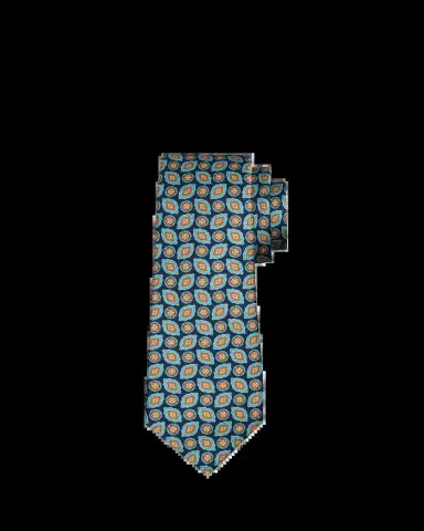 Kiton Men's Intricate Medallion Silk Tie | Thumbnail 2 Kiton Men's Intricate Medallion Silk Tie | Thumbnail 2